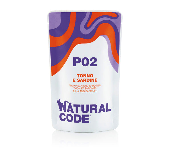 Natural Code P02 Tonno e Sardine Umido Gatto 70 Gr Natural Code P02 Tonno e Sardine Umido Gatto 70 Gr